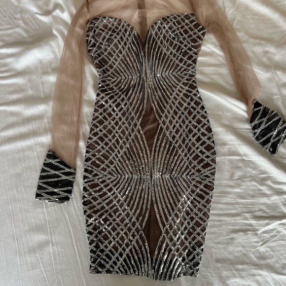 Fashionova sparkly mini dress NWOT size Xs - Picture 7 of 7